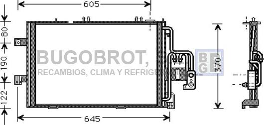 BUGOBROT 62-OL5369 - Конденсатор кондиционера autospares.lv