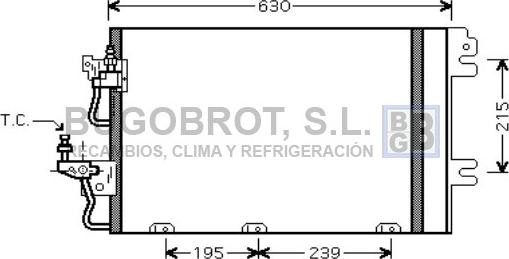 BUGOBROT 62-OL5366 - Конденсатор кондиционера autospares.lv