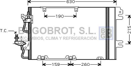 BUGOBROT 62-OL5367 - Конденсатор кондиционера autospares.lv