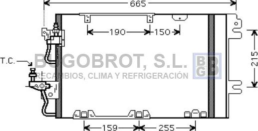 BUGOBROT 62-OL5384 - Конденсатор кондиционера autospares.lv