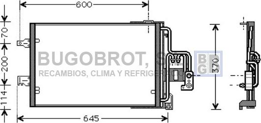 BUGOBROT 62-OL5385 - Конденсатор кондиционера autospares.lv