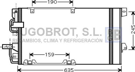 BUGOBROT 62-OL5326 - Конденсатор кондиционера autospares.lv