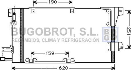 BUGOBROT 62-OL5251 - Конденсатор кондиционера autospares.lv