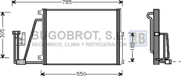 BUGOBROT 62-OL5265 - Конденсатор кондиционера autospares.lv