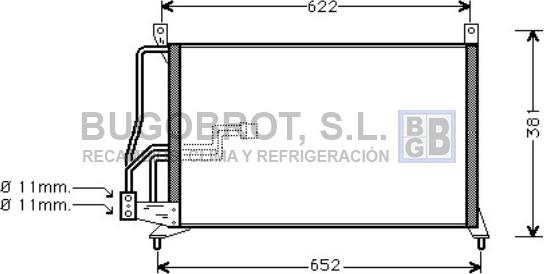 BUGOBROT 62-OL5231 - Конденсатор кондиционера autospares.lv