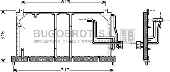 BUGOBROT 62-OL5224 - Конденсатор кондиционера autospares.lv