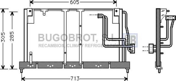 BUGOBROT 62-OL5225 - Конденсатор кондиционера autospares.lv