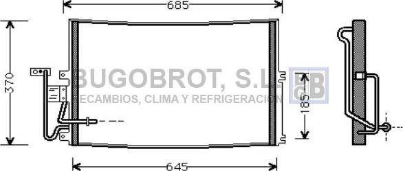 BUGOBROT 62-OL5274 - Конденсатор кондиционера autospares.lv