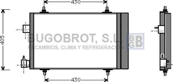 BUGOBROT 62-PE5193 - Конденсатор кондиционера autospares.lv
