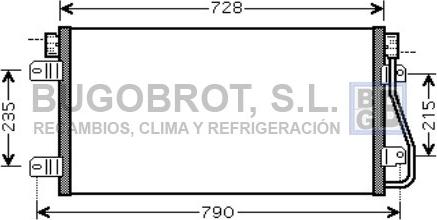 BUGOBROT 62-RT5348 - Конденсатор кондиционера autospares.lv