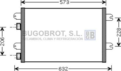 BUGOBROT 62-RT5317 - Конденсатор кондиционера autospares.lv