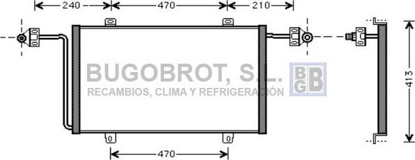 BUGOBROT 62-RT5278 - Конденсатор кондиционера autospares.lv