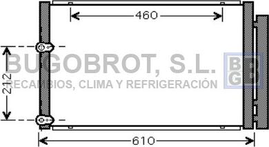 BUGOBROT 62-TO5429 - Конденсатор кондиционера autospares.lv