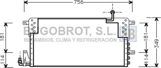 BUGOBROT 62-VW5161 - Конденсатор кондиционера autospares.lv