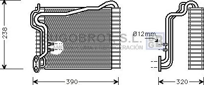 BUGOBROT 70-AIV146 - Испаритель, кондиционер autospares.lv