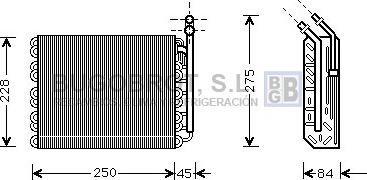 BUGOBROT 70-OLV097 - Испаритель, кондиционер autospares.lv