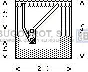 BUGOBROT 70-VWV242 - Испаритель, кондиционер autospares.lv