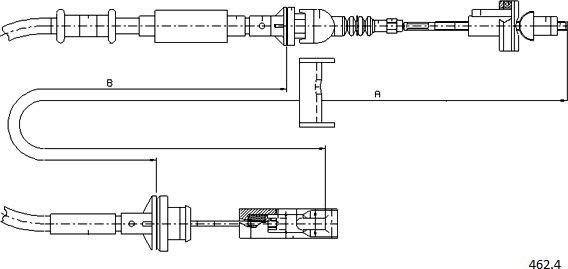 Cabor 462.4 - Трос, управление сцеплением autospares.lv