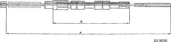 Cabor 10.9030 - Тросик, cтояночный тормоз autospares.lv