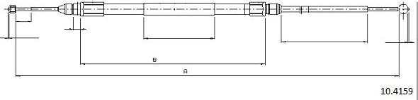 Cabor 10.4159 - Тросик, cтояночный тормоз autospares.lv