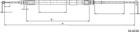 Cabor 10.4158 - Тросик, cтояночный тормоз autospares.lv