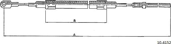 Cabor 10.4152 - Тросик, cтояночный тормоз autospares.lv