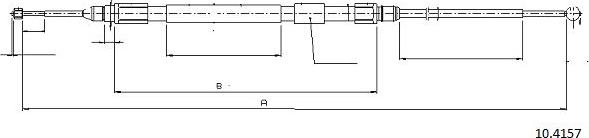 Cabor 10.4157 - Тросик, cтояночный тормоз autospares.lv