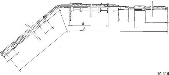 Cabor 10.416 - Тросик, cтояночный тормоз autospares.lv