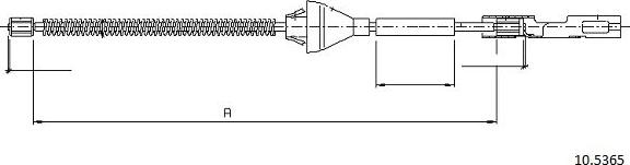 Cabor 10.5365 - Тросик, cтояночный тормоз autospares.lv