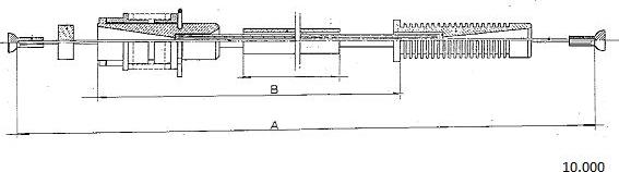 Cabor 10.000 - Тросик газа autospares.lv