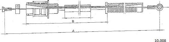 Cabor 10.008 - Тросик газа autospares.lv