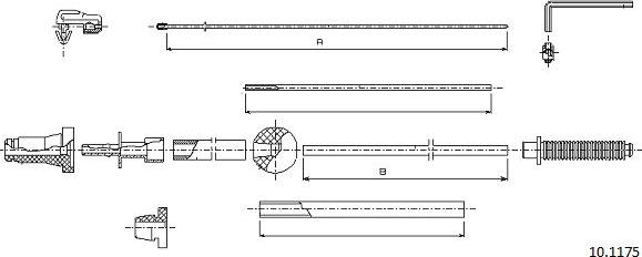 Cabor 10.1175 - Тросик газа autospares.lv