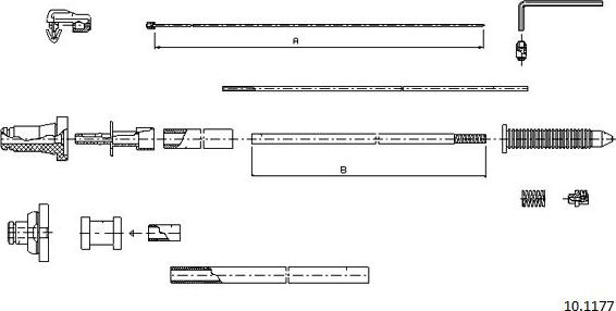 Cabor 10.1177 - Тросик газа autospares.lv