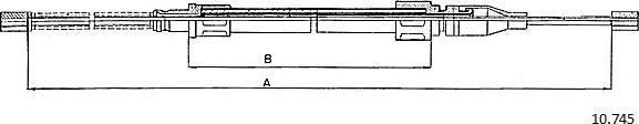 Cabor 10.745 - Тросик, cтояночный тормоз autospares.lv