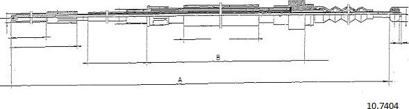 Cabor 10.7404 - Тросик, cтояночный тормоз autospares.lv