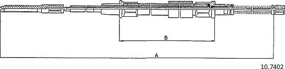 Cabor 10.7402 - Тросик, cтояночный тормоз autospares.lv