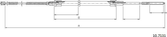 Cabor 10.7131 - Тросик, cтояночный тормоз autospares.lv