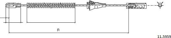 Cabor 11.5959 - Тросик, cтояночный тормоз autospares.lv