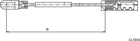 Cabor 11.5935 - Тросик, cтояночный тормоз autospares.lv