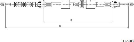 Cabor 11.5508 - Тросик, cтояночный тормоз autospares.lv