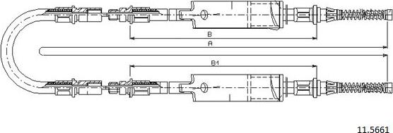 Cabor 11.5661 - Тросик, cтояночный тормоз autospares.lv