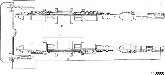 Cabor 11.5855 - Тросик, cтояночный тормоз autospares.lv