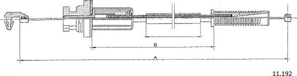 Cabor 11.192 - Тросик газа autospares.lv