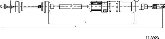 Cabor 11.3923 - Трос, управление сцеплением autospares.lv