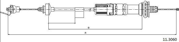 Cabor 11.3060 - Трос, управление сцеплением autospares.lv