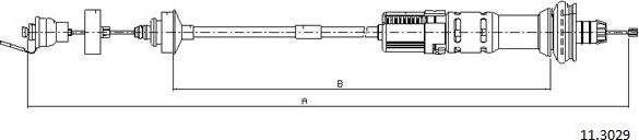 Cabor 11.3029 - Трос, управление сцеплением autospares.lv