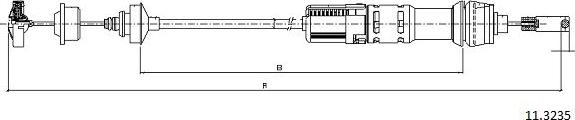 Cabor 11.3235 - Трос, управление сцеплением autospares.lv