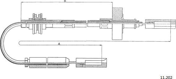 Cabor 11.202 - Трос, управление сцеплением autospares.lv