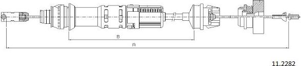 Cabor 11.2282 - Трос, управление сцеплением autospares.lv