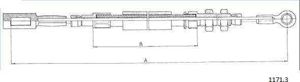 Cabor 1171.3 - Тросик, cтояночный тормоз autospares.lv
